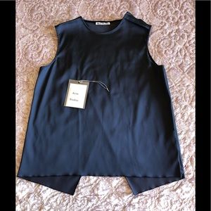 Acne Studios Clair Str Satin Woven Top